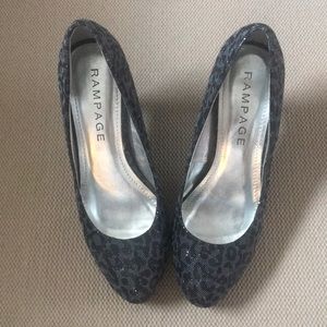 RAMPAGE Pumps Black Leopard Print